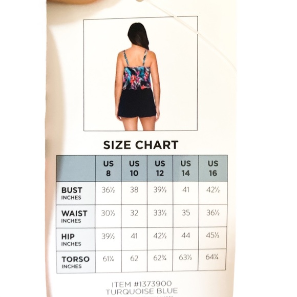 LITTEL BLACK SWIMDRESS Romper Black Turquoise Blue - MEDIUM - NWT - Picture 4 of 4